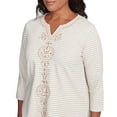 thumbnail image 4 of Alfred Dunner Womens Petite Bold Medallion Stripe Top, 4 of 4