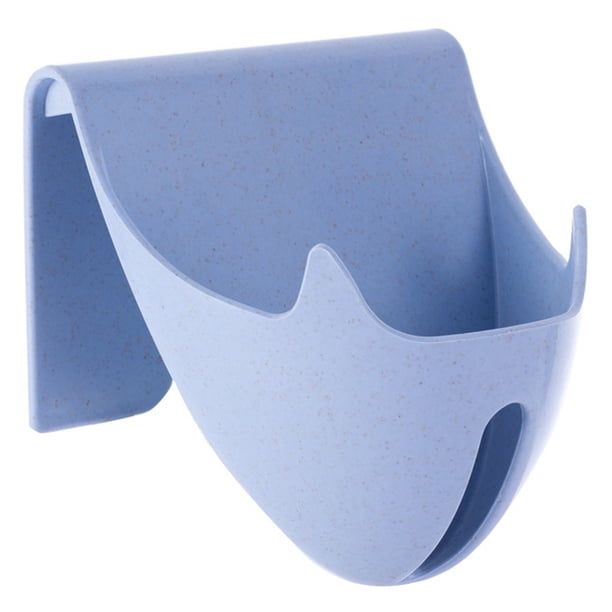 Inteprter Caja de drenaje para baño, estante de almacenamiento de esponja montado en la pared, bandeja de plástico, contenedor organizador sin Juegos de accesorios de baño azul Inteprter HA001226-03