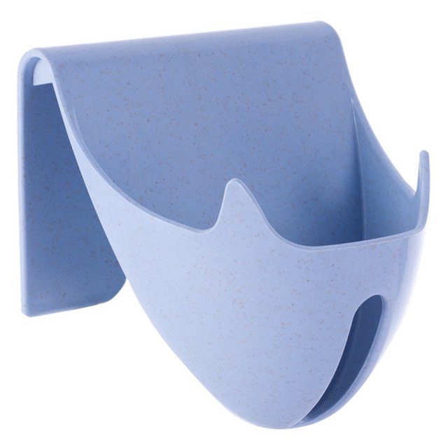 Inteprter Caja de drenaje para baño, estante de almacenamiento de esponja montado en la pared, bandeja de plástico, contenedor organizador sin Juegos de accesorios de baño azul Inteprter HA001226-03