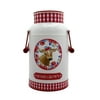 The Pioneer Woman Iron Painted Gingham & Homegrown Milk Can, Red, 5.25" 4.75" x 8.5"