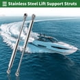 thumbnail image 2 of Unique Bargains 2 Pcs 20lb/90N/9kg 10inch/254mm Ball Joint Lift Support Struts Silver Tone, 2 of 8