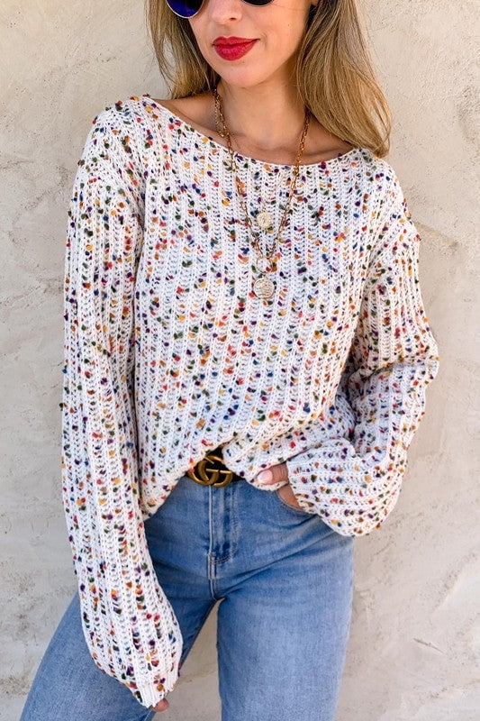Amoli Confetti Knot Detail Knit Sweater 