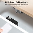 thumbnail image 4 of RFID Lock Smart Cabinet Lock Universal Invisible Keyless Lock Programmable RFID Lock Changing Cabinet Electronic Induction Lock for Wooden Chest Drawer Cupboard, 4 of 5