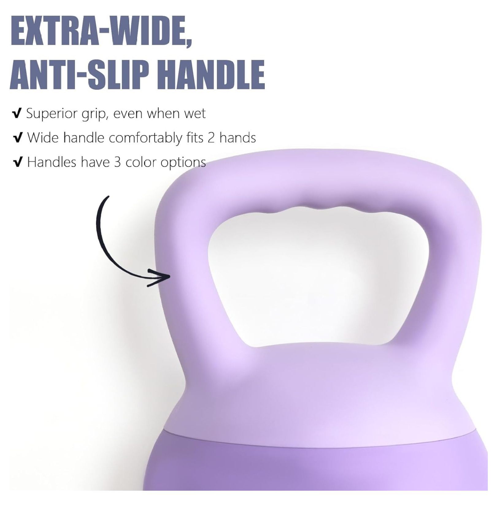 Kettlebell Weights Strength Training Kettlebell-Great for Full Body Workout and Strength Training,Easy Grip Handle,PVC Filled with Iron Sand