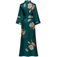 thumbnail image 3 of AMITOFO Long Silky Kimono Robes for Women Lightweight Silky Satin Floral Bathrobe Soft Cozy Ladies Housecoat Loungewear, 3 of 9