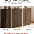 thumbnail image 5 of Buffet Cabinet with Storage, 64" W Wooden Arched Sideboard Cabinet with/Adjustable Shelf, Fluted Accent Cabinet for Dining Room, Kitchen, 5 of 8