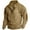 Khaki, variant on Men's Quarter Zip Sweatshirt with Patch, Fleece Lined Stand Collar Top, Casual Long Sleeve Pullover, Textured Fabric for Style, Warm Layer for Cool Weather, Great for Outdoor