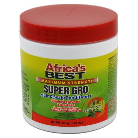 Africa's Best Super Gro Maximum Strength Hair & Scalp Conditioner, 5.25 (Best Hair Products For Nappy Hair)