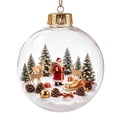 thumbnail image 2 of Clear Christmas Diorama Bauble Ornament 2D Winter Scene Festive Christmas Tree Hanging Decor for Mantel Window Holiday Gift Idea, 3.15In #, 2 of 7
