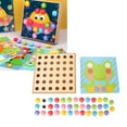 thumbnail image 1 of Mushroom Peg Puzzle Board, Wooden Color Recognition Mushroom Nail Puzzle Safe Exquisite Interactive Educational with Storage Box Paperboard for School, 1 of 8