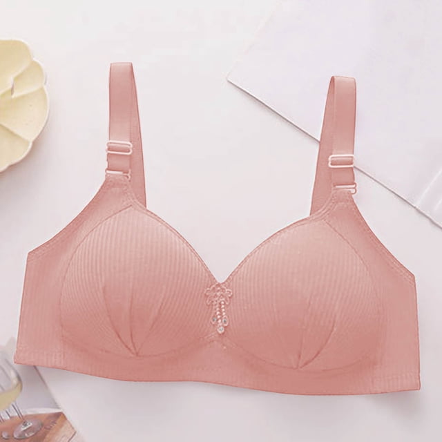 Kabnic Wireless Plus Size Bras, Full Coverage Bras, Women's Solid Color Thin Style Ventilate Large Size Bra Without Steel Rim