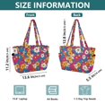 thumbnail image 4 of FORMRS Tote Bag for Women Quilted Large Capacity Travel Work Carry On Shoulder Handbag, Red Whimsical Floral, 4 of 7