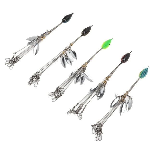 Señuelos de pesca para lubina, 5 piezas, aparejos de pesca con señuelos, cebos de natación, kit de señuelos, aparejos de pesca creados magistralmente