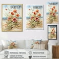 thumbnail image 4 of Designart "Beachside Red Poppies I" Poppies Floater Framed Canvas Art Print, 4 of 5