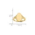 thumbnail image 5 of 14K Yellow Gold Ring Band Signet 14.0x8.5mm Closed Back, Size 7, 5 of 5