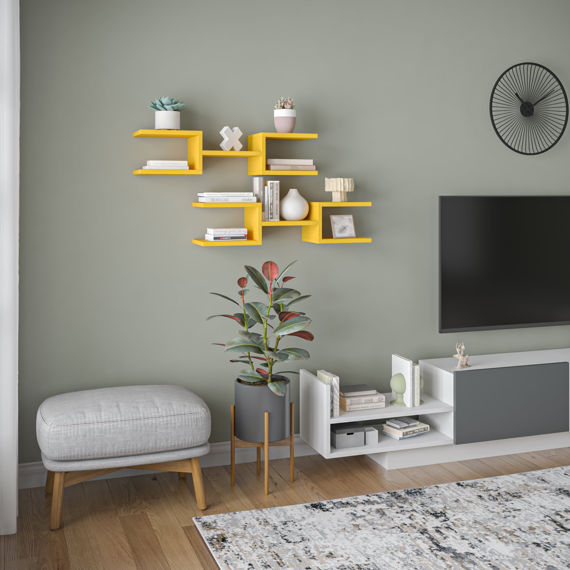 Ada Home Decor Welby Modern Wall Shelf - 6.69'' H x 29.53'' W x 7.87'' D