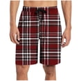thumbnail image 3 of YOIAVAIOY Check Plaid Print Mens Swim Trunks Quick Dry Board Shorts,Breathable Hawaii Beach Shorts Swimwear Bathing Suits Red XXL, 3 of 7