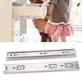 thumbnail image 6 of 12"-18" Stainless Steel Drawer Slide Rail, 3 Section Glide Device, Undamped, Suitable for Cabinets, Office, Bedside, Bookcases, Kitchens, Silent Close, Automatic Latch, Waterproof, Includes Sc, 6 of 9