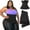 black-3m, variant on LEEYNEER Stomach Wraps for Belly Fat Upgraded Waist Wraps for Stomach Wrap for Plus Size Women with Loop Adjustable Body Wrap Shapewear Plus Size