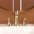 thumbnail image 5 of Gold Stainless Steel 2-Handle 3-Hole Wide Spread Bathroom Faucet (with Pop-Up Drain and 2 Water Supply Lines), 5 of 7