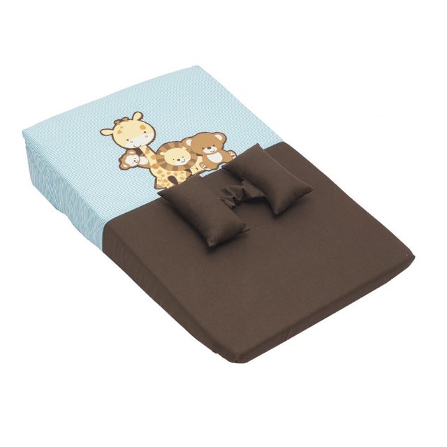 Colchón Antireflujo Chiqui Mundo Blue Safari Portátil Bebé CH2399
