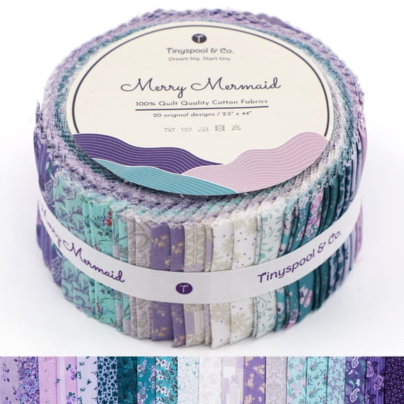 Tiras de tela Jelly Roll Tinyspool & Co. Merry Mermaid x40