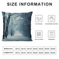 thumbnail image 5 of Creowell  Winter Pillow Covers, Blue Snow Snowstorm in Park Winter Landscape Scene Double Sided Decorative Pillows Cases Throw Pillows Covers, 5 of 5