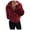 Wine, variant on Essentials Womens Jacket Solid Faux Fur Zipper Hoodie Sweatshirts Warm Long Sleeve Fuzzy Sherpa Fleece With Pocket Trendy Clothes
