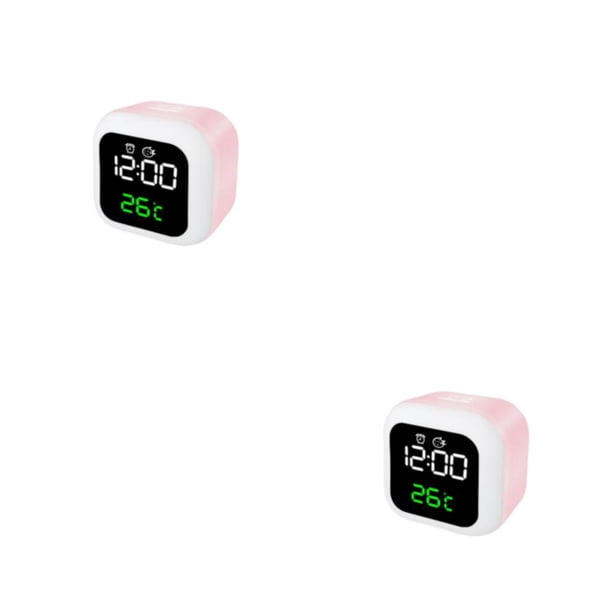 Wosthever Reloj de pared digital LED Temperatura de la semana Visualización de la fecha Alarma Dormitorio Type1 NO1
