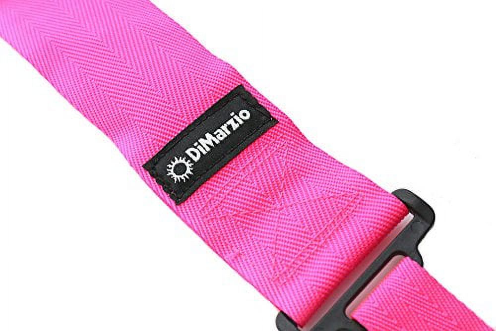 DiMarzio 2" Nylon ClipLock Guitar Strap, Neon Pink