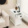 thumbnail image 3 of Costway 2 PCS Side Table Nightstand with Charging Station Storage for Living Room Bedroom, 3 of 9