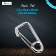 thumbnail image 2 of MARINE CITY Carabiner Spring Snap Hook – 316 Stainless Steel,  Quality, Rustproof, Lightweight, 2 inch for Keys, Water Bottles, RVs, Boats  (Pack of 1), 2 of 7
