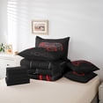 thumbnail image 5 of Manfei Cartoon Game Console Bedding Comforter Set 7pcs for Teens, Red Gamer Gamepad Queen Bedding Sets, Futuristic Honeycomb Reversible Queen Sheet Sets, Microfiber Bedroom Decor, 5 of 7