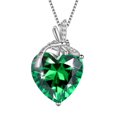 thumbnail image 1 of Juwaliy Collar de Libélula Corazón Piedra de Nacimiento de Mayo Collar Esmeralda CZ Dije de Plata Esterlina 925 Joyería Verde Regalos para Mujeres Cumpleaños Navidad Día de la Madre, 1 of 10