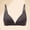 Dark Brown, variant on Women'S Deep V Front Closure Triangle Cup Seamless Wireless Bra Coral Powder L