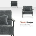 thumbnail image 6 of MCombo Set of 2 Modern Accent Chairs, Chenille Upholstered Armchair, Ergonomics Lounge Chair for Living Room HQ417(Dark Grey), 6 of 9