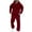 Red-03, variant on Men's Tracksuit 2 Piece Long Sleeve Pullover Hoodies and Cargo Pants Sweat Suits Jogging Sweatshirts Athletic Sweatsuits Sets - Black-03,S