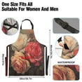 thumbnail image 3 of Kitchen Apron with 2 Pockets Adjustable waterproof Cooking Aprons for Women Men Chef Red Pink Cream Rose, 3 of 7