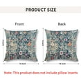 thumbnail image 3 of Boho Blue Throw Pillow Covers 18x18 inch Set of 2, Bohemian Carpet Double Sided Pattern Soft Plush Cushion Cover for Couch Sofa Bed Decorative, Only Pillowcase (No Insert), 3 of 6