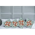 thumbnail image 2 of Ambesonne Vintage Throw Pillow Cover 4 Pack, Cruise Compass Grunge, 24", Pale Orange Turquoise, 2 of 7
