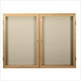 thumbnail image 3 of Ghent Traditional 3-Door Enclosed Fabric Bulletin Board, 48" x 72", Gray, Satin Aluminum Frame, 3 of 4