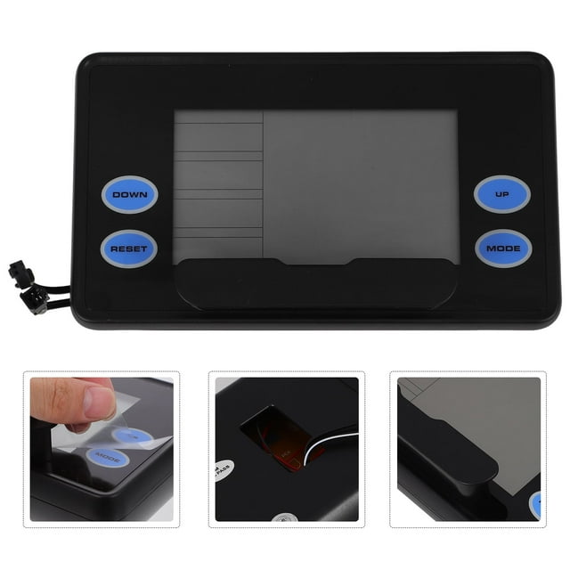 GOOHOCHY Digital Timer Switch Lcd Display Meter for Stationary Bike Black 1Pack with Real Time Display