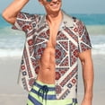 thumbnail image 5 of KLL Men's Hawaiian Shirt Short Sleeve Button Down Beach Shirts-Fashion Tatreez2, 5 of 5