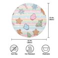 thumbnail image 3 of 15.4" Round Placemat Set of 1 Polyester Fabric Place Mats Non-Slip Dining Kitchen Table Mats for Kitchen Party Decor Pastel Christmas-themed, 3 of 5