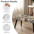 thumbnail image 6 of Jiueut Leopard Tropical Flower Leaf Print Dining Bench Slipcover, Breathable Bench Seat Protector Cover with Elastic Band Dustproof Rectangle Seat Cushion Long Chair Cover for Home Hotel, 6 of 7