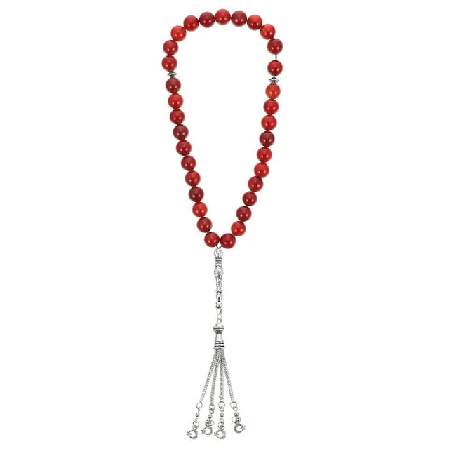 Agate Prayer Beads Bless Rosary Muslim 33-Beads Pilgrimage Agate Beads Rosary