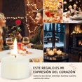 thumbnail image 4 of 50 Velas Naturales Sin Fragancia, 8 Horas de Duraci&oacute;n, Velas de T&eacute; Sin Aroma para Bodas, Navidad, Halloween y Decoraci&oacute;n de Hogar (50, Blanco-8 horas), 4 of 9