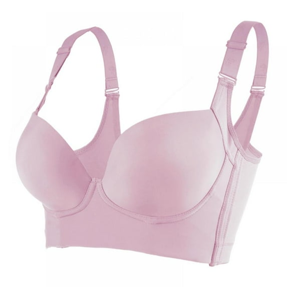 Valcatch Women's Seven-breasted Seamless Push up Bra Full Coverage Plus Size Wirefree Comfort Bra