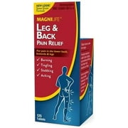 MagniLife Leg & Back Pain Relief, Fast-Acting Pain Relief, Naturally Soothe Burning, Tingling and Stabbing Pains - 125 Tablets