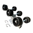 thumbnail image 4 of Colaxi Support de Fond de Rouleau pour Remorque de Bateau, Support de Support, Pièces de Rechange Robustes, Assemblage de Rouleau Oscillant pour Navire, Entrepôts, Ports, 6 Roues, Noir, 4 of 8